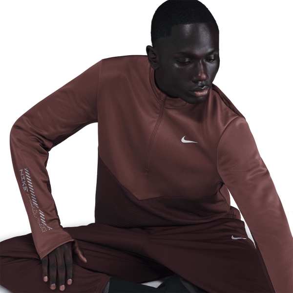 Nike Pacer Winterized Camisa - Burgundy Crush/Red Sepia/Reflective Silver
