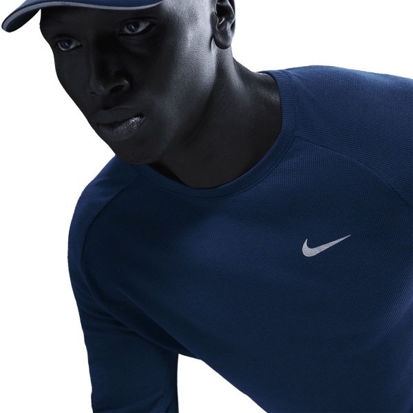 Nike Dri-FIT Stride Waffle Maglia - Blue Void/Reflective Silver