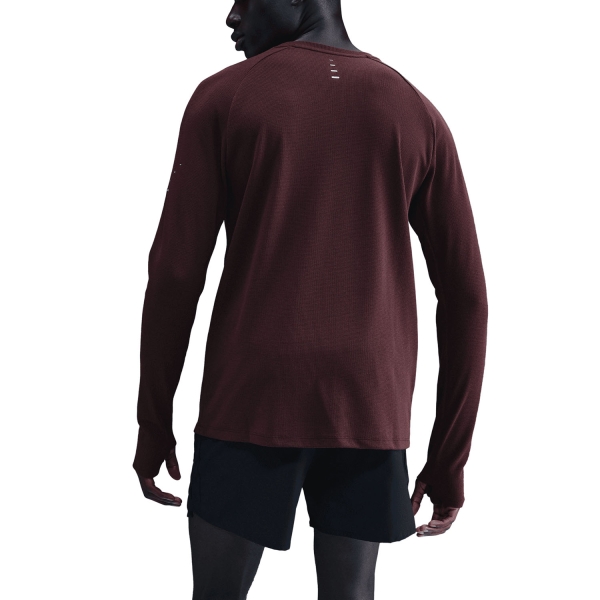 Nike Dri-FIT Stride Waffle Shirt - Burgundy Crush/Reflective Silver