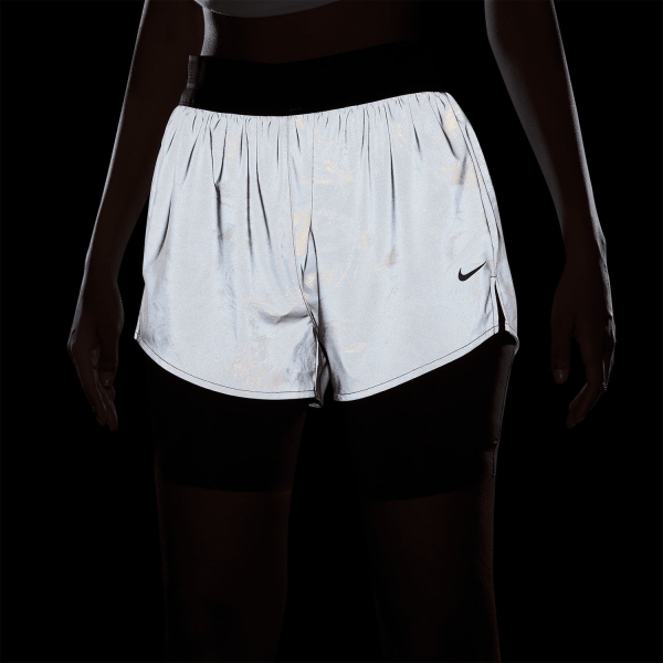 Nike Swift Logo 2 in 1 2in Pantaloncini - Thunder Grey/Dark Smoke Grey/Black