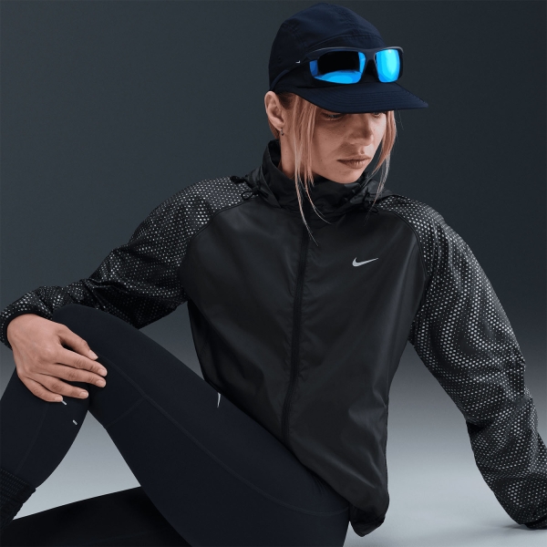Nike Tempo Flash Giacca - Black/Reflective Silver