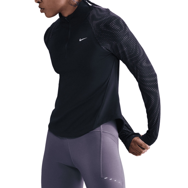 Women's Running Shirt Nike Tempo Flash Shirt  Black/Reflective Silver HV2996010