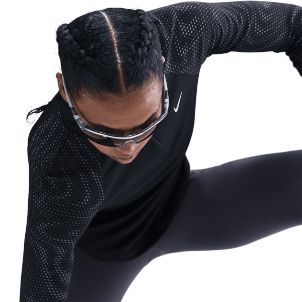 Nike Tempo Flash Maglia - Black/Reflective Silver