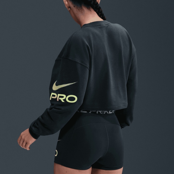 Nike Pro Dri-FIT Felpa - Seaweed/Light Lemon Twist/White