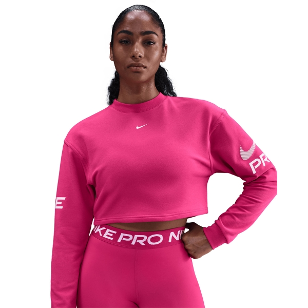 Nike Pro Dri-FIT Felpa - Rush Pink/Pink Foam/White