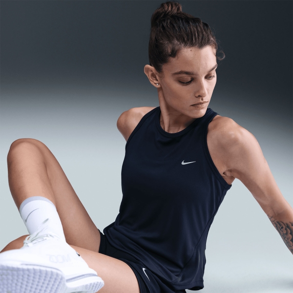 Nike Tempo Dri-FIT Tank - Midnight Navy/Reflective Silver