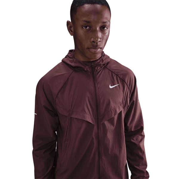 Nike Dri-FIT UV Stride Jacket - Burgundy Crush/Reflective Silver