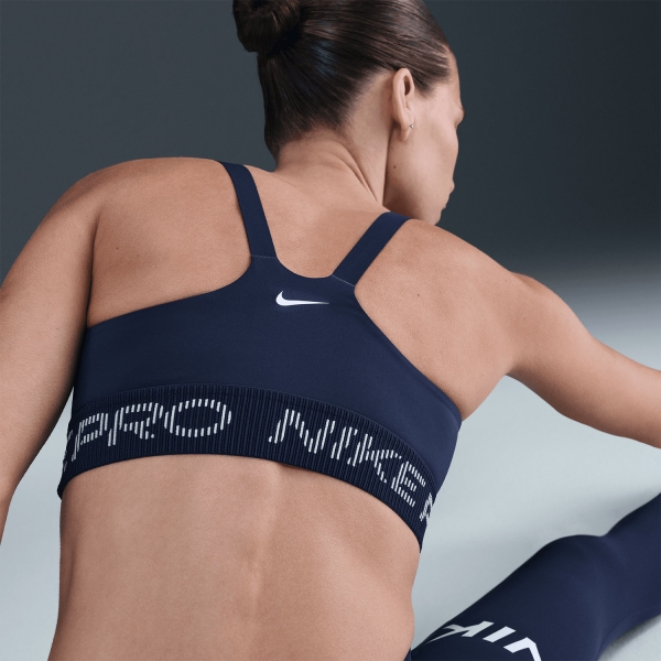 Nike Pro Reggiseno Sportivo - Midnight Navy/Football Grey/White