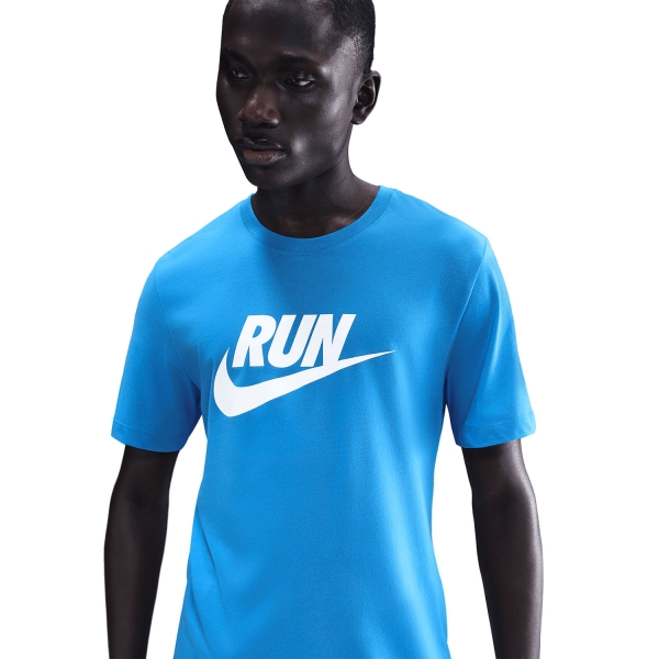 Nike Dri-FIT Swoosh Maglietta - Blue Hero/White