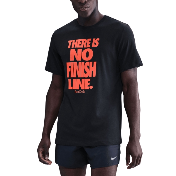 Maglietta Running Uomo Nike DriFIT Run Energy Maglietta  Black/Bright Crimson IM5641011