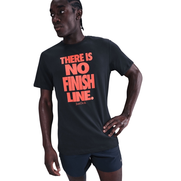 Nike Dri-FIT Run Energy Maglietta - Black/Bright Crimson