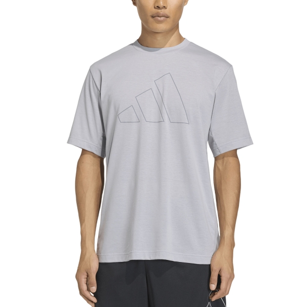 Maglietta Training Uomo adidas Essentials Maglietta  Halo Silver KC5283