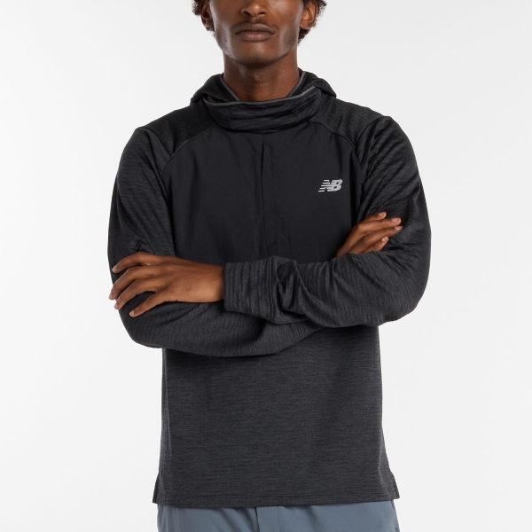Felpa Running Uomo New Balance Heat Grid Balaclava Felpa  Black MT53207BK