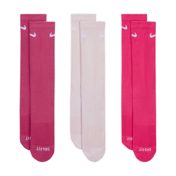 Socks Nike Everyday Plus Cushioned x 3 Socks  Sweet Beet/Silt Red/Rush Pink/White SX6888940