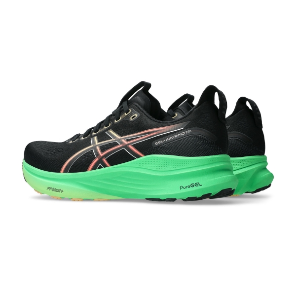 ASICS Gel Kayano 32 - Black/Vital Green