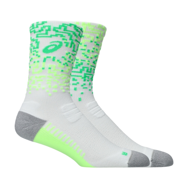  ASICS Performance Run Crew Calcetines  Brilliant White/Illuminate Green/Vital Green 3013B285101
