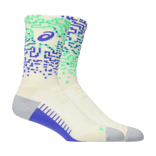 Calcetines ASICS Performance Run Crew Calcetines  Ivory/Cobalt Burst/Vital Green 3013B285750