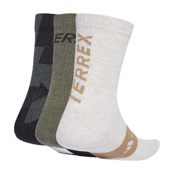 adidas Terrex Multi x 3 Calcetines - Black/Olive Strata/White