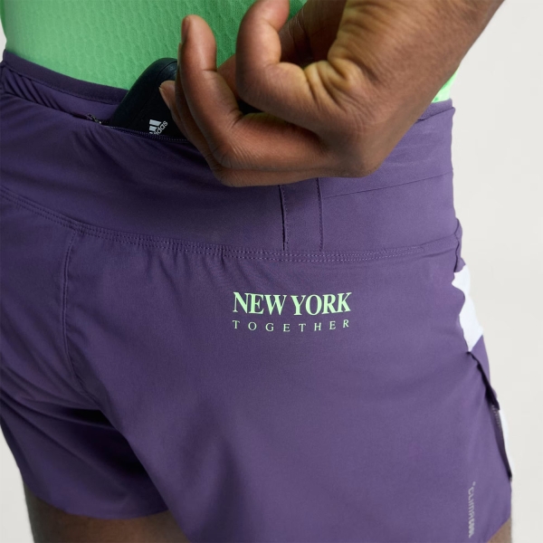 adidas adizero NYC 3in Pantaloncini - Aurora Plum