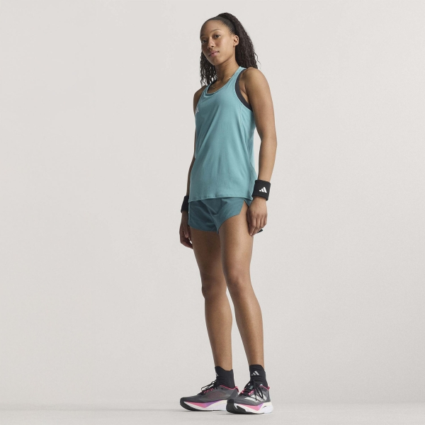 adidas adizero Logo Canotta - Powder Teal