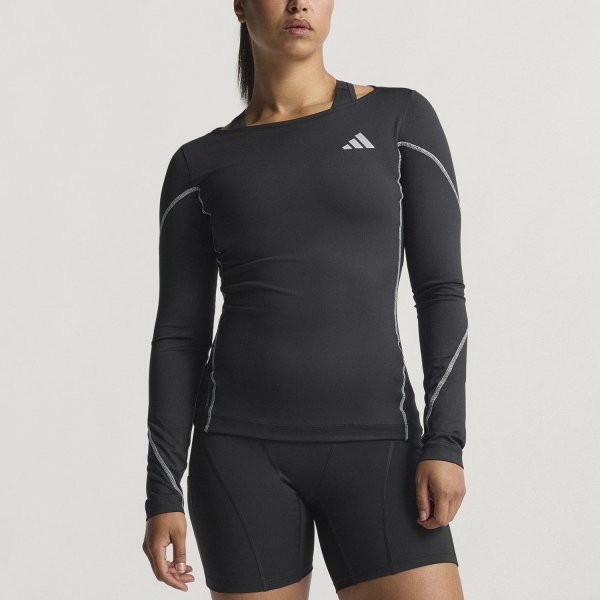 Camisa Running Mujer adidas adizero Camisa  Black JN9388
