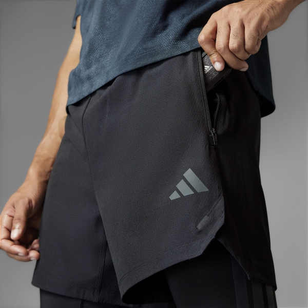 adidas Power 2 in 1 5.5in Shorts - Black/Carbon