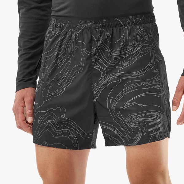 Pantaloncino Running Uomo Compressport Performance Graphic 5in Pantaloncini  Black/Aurora ASHM11029047