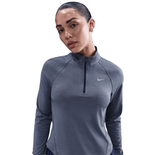 Nike Tempo Dri-FIT Maglia - Midnight Navy/Heather/Reflective Silver