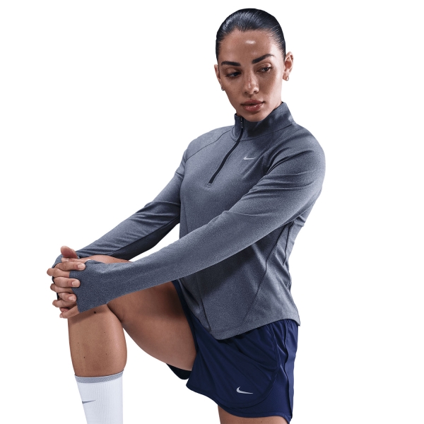 Nike Tempo Dri-FIT Maglia - Midnight Navy/Heather/Reflective Silver
