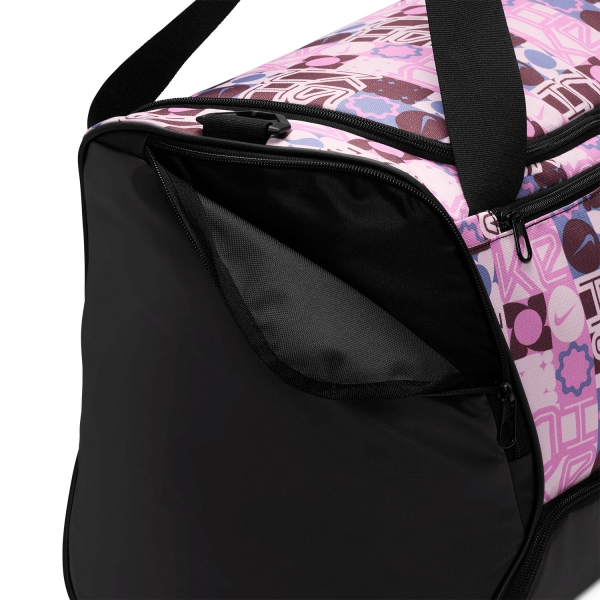 Nike Brasilia AOP 9.5 Medium Duffle - Black/Pink Foam/White