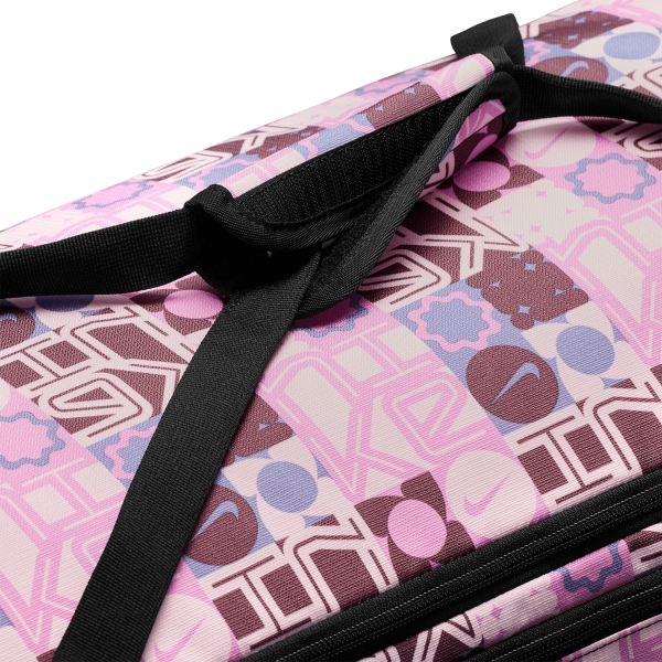 Nike Brasilia AOP 9.5 Medium Duffle - Black/Pink Foam/White