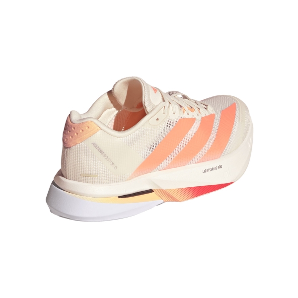 adidas adizero Boston 13 - Off White/Beam Orange/Acid Orange