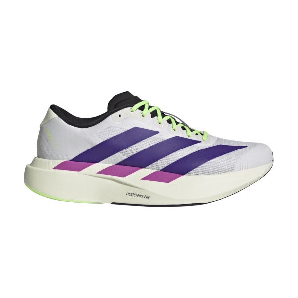 Scarpe Running Performance Uomo adidas adizero Evo SL  FTWR White/Collegiate Purple/Lime Burst JS4495