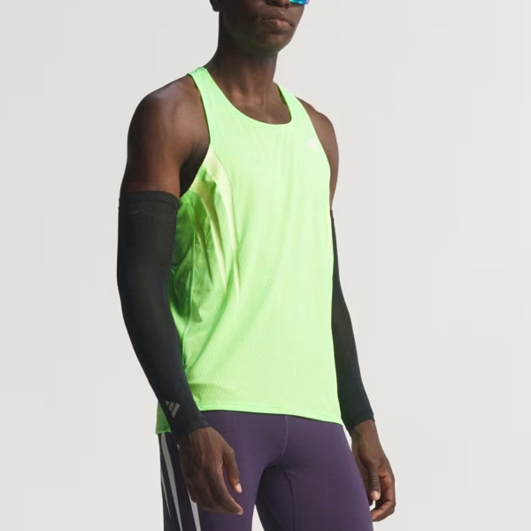 Canotta Running Uomo adidas adizero NYC Canotta  Lime Burst JY6999