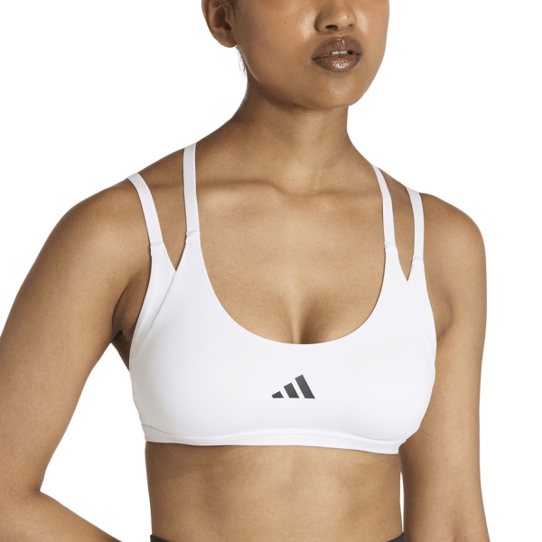 Reggiseno Sportivo Donna adidas Optime Workout Strappy Reggiseno Sportivo  White JZ5097