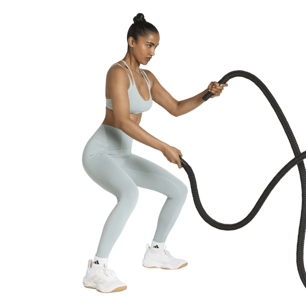 adidas Optime Workout Strappy Sports Bra - Wonder Sage