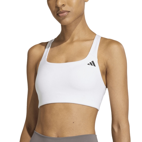 Women's Sports Bra adidas Optime Workout Sports Bra  White KD6685