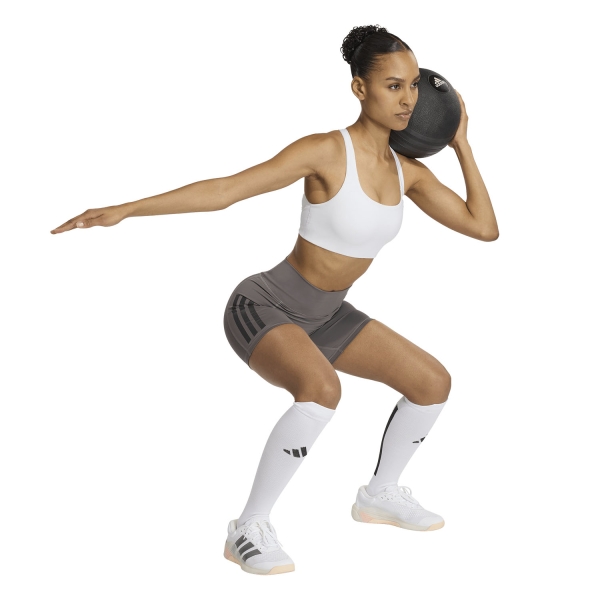 adidas Optime Workout Sports Bra - White