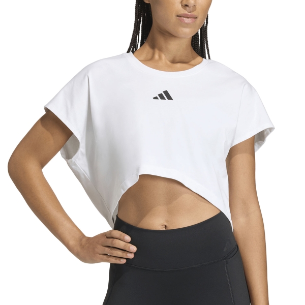 Canotta Fitness e Training Donna adidas Power 3 Stripes Top  White KE8050