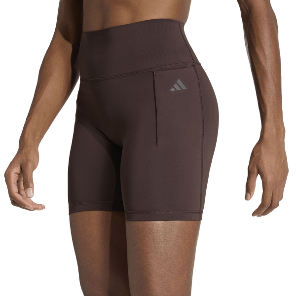Pantalones Cortos Fitness y Training Mujer adidas Optime Power 5in Shorts  Aurora Coffee KF10435in