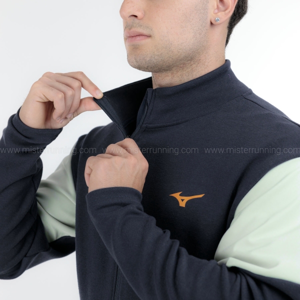 Mizuno Athletics Sudadera - Odyssey Gray/Baritone Blue