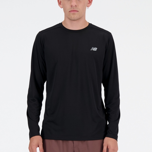 Men's Running Shirt New Balance Sport Essentials Shirt  Black MT41225BK