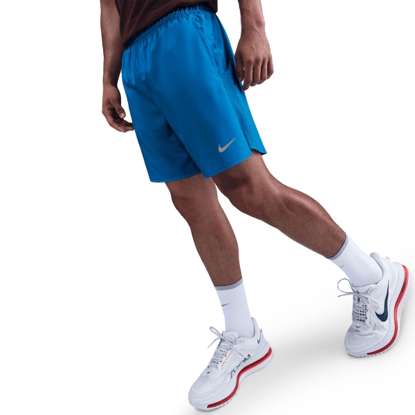 Nike Challenger Logo 7in Pantaloncini - Blue Hero/Black/Reflective Silver
