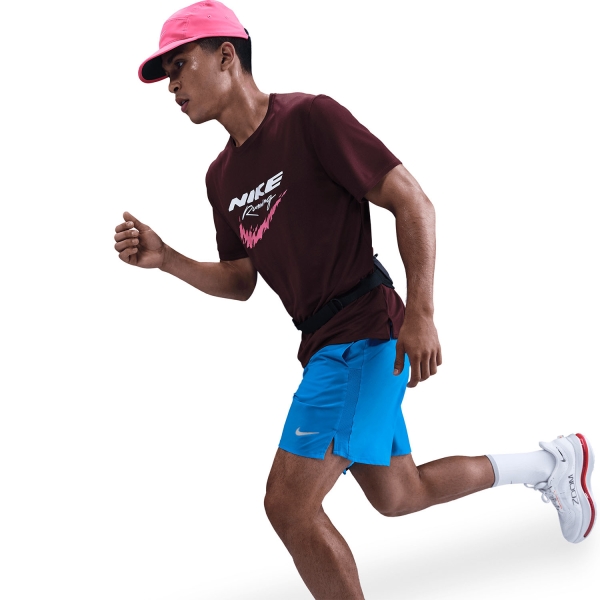 Nike Challenger Logo 7in Pantaloncini - Blue Hero/Black/Reflective Silver