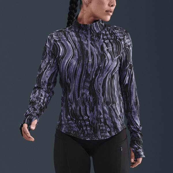Maglia Running Donna Nike DriFIT Swift UV Graphic Maglia  World Indigo/Reflective Silver HV8921499