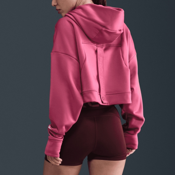Nike Pro Therma-FIT Felpa - Sweet Beet/White
