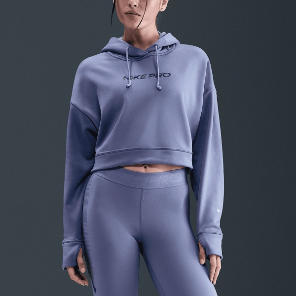 Camisa y Sudadera Fitness y Training Mujer Nike Pro ThermaFIT Sudadera  World Indigo/White HV3600499