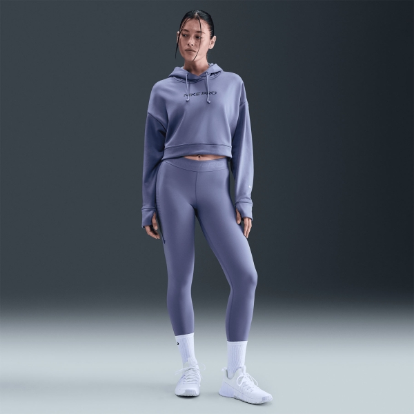 Nike Pro Therma-FIT Felpa - World Indigo/White