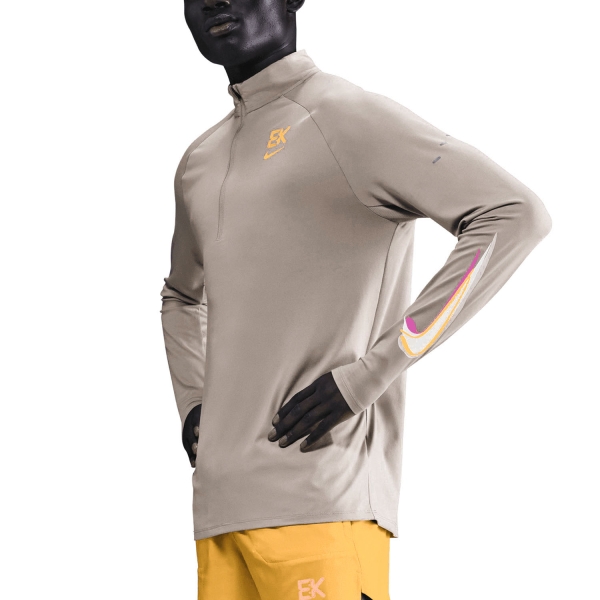 Maglia Running Uomo Nike Stride DriFIT EK Maglia  Malt/Silt Red HV2658271