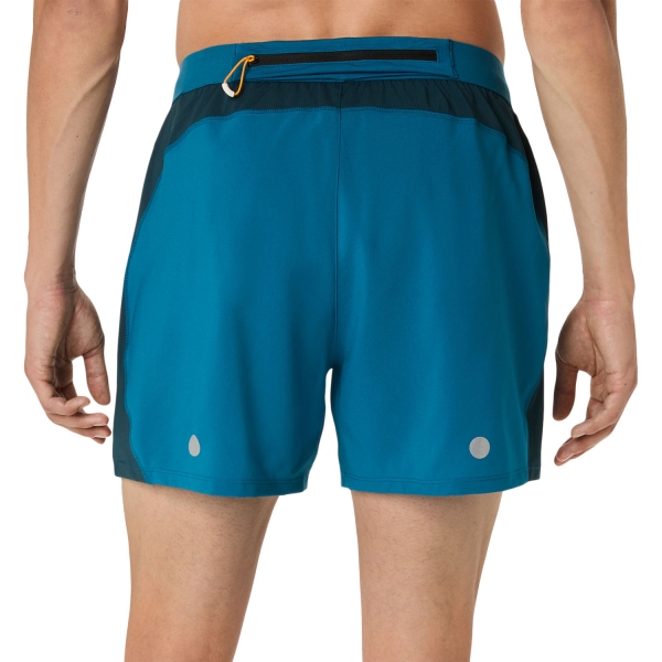 ASICS Road Logo 5in Shorts - Tranquil Teal/Dark Teal/Yamabuki
